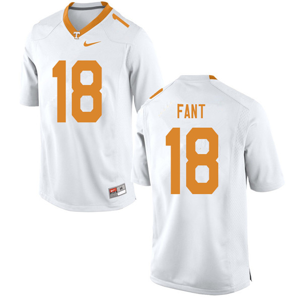 Men #18 Princeton Fant Tennessee Volunteers College Football Jerseys Sale-White